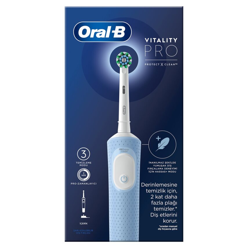 Oral-B Şarjlı Diş Fırçası Vitality Pro Mavi - 1