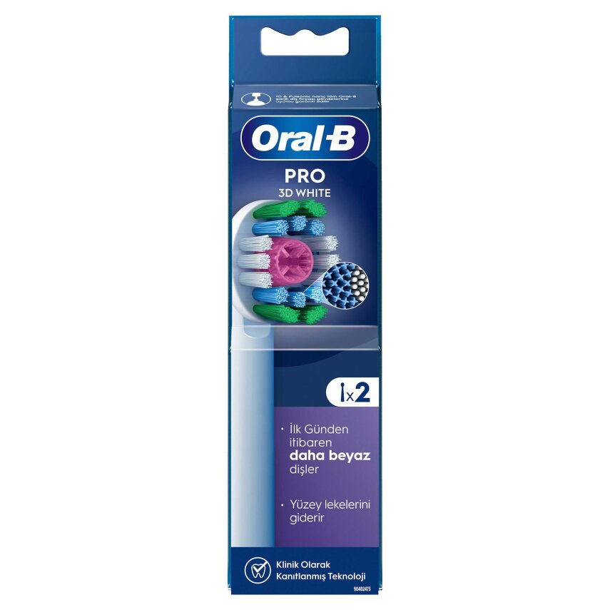 Oral B Şarjlı Yedek Başlık 3 Boyutlu Beyazlık Luxe Diş Fırçası 2'li - 1