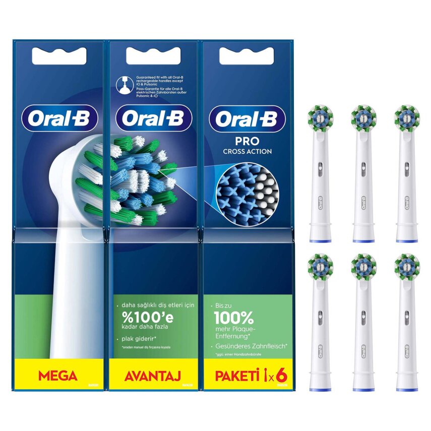 Oral-B Yedek Başlık Cross Action 6'lı - 1