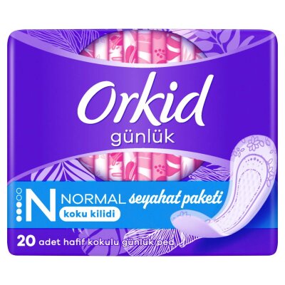 Orkid Günlük Ped Normal Taşınabilir 20'li Çanta Paketi - Orkid