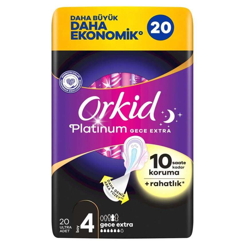 Orkid Platinum Dörtlü Paket Gece Ekstra 20 Adet - 1