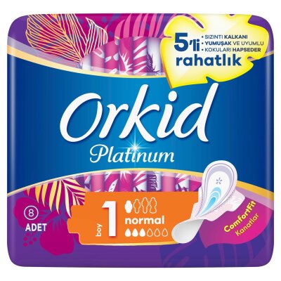 Orkid Platinum Hijyenik Ped Normal Tekli 8'li - Orkid