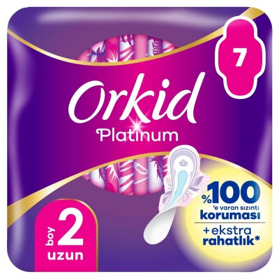 Orkid Platinum Hijyenik Ped Uzun Tekli 7'li - Orkid