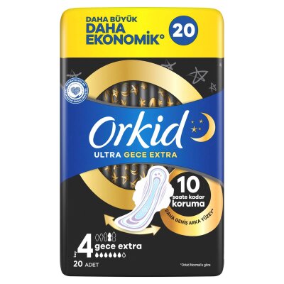 Orkid Ultra Ekstra Dörtlü Paket Ekstra Ped 20'li - Orkid