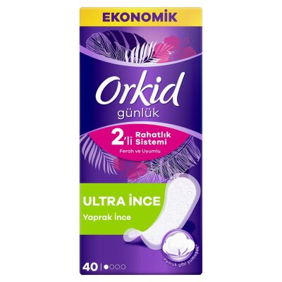 Orkid Yaprak Günlük Ped Normal Ekonomik Paket 40 Ped - Orkid