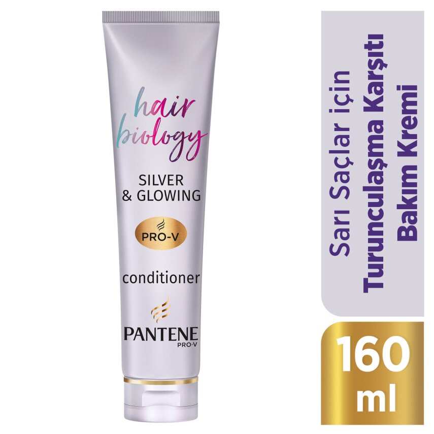 Pantene Hair Biology Turunculaşma Karşıtı Saç Bakım Kremi Sarı ve Gri Saçlar İçin 160 ml - 1