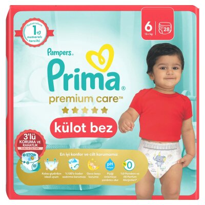 Prima Bebek Bezi Külot Bez 6 Numara 28 Adet Fırsat Paketi - Prima