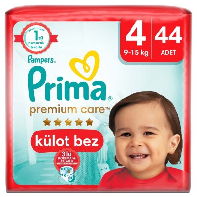 Prima Külot Bebek Bezi Premium Care 4 Numara 44'lü 9-15 kg - Prima