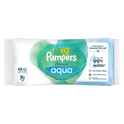 Prima Pampers Islak Havlu Mendil Aqua Pure 48 Yaprak Tekli Paket - Prima