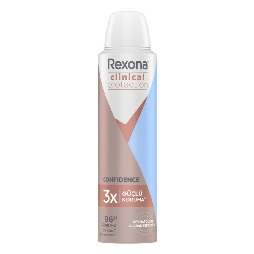 Rexona Clinical Protection Kadın Sprey Deodorant Confidence 96 Saat Koruma 150 ml - 1