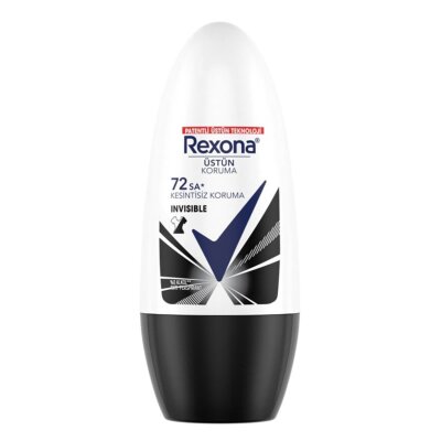 Rexona Invisible Black + White 72Sa Roll On 50 Ml - Rexona