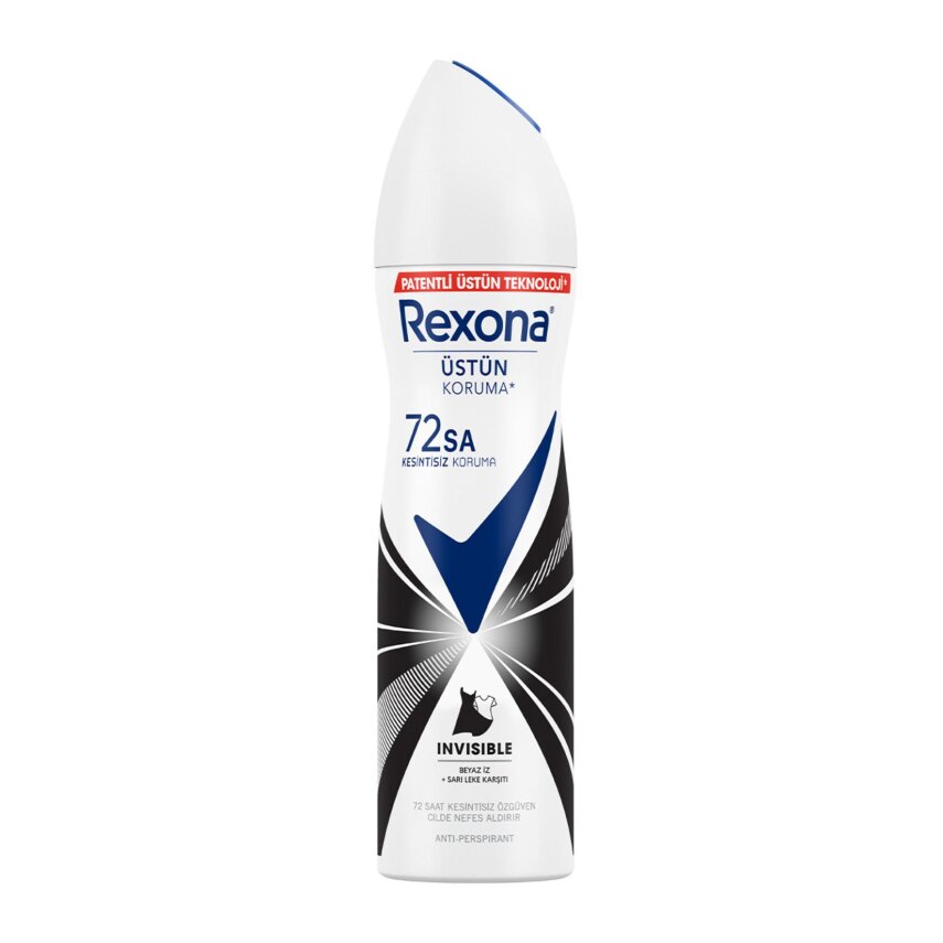 Rexona Kadın Sprey Deodorant Invisible Beyaz İz Sarı Leke Karşıtı 150 ml - 1